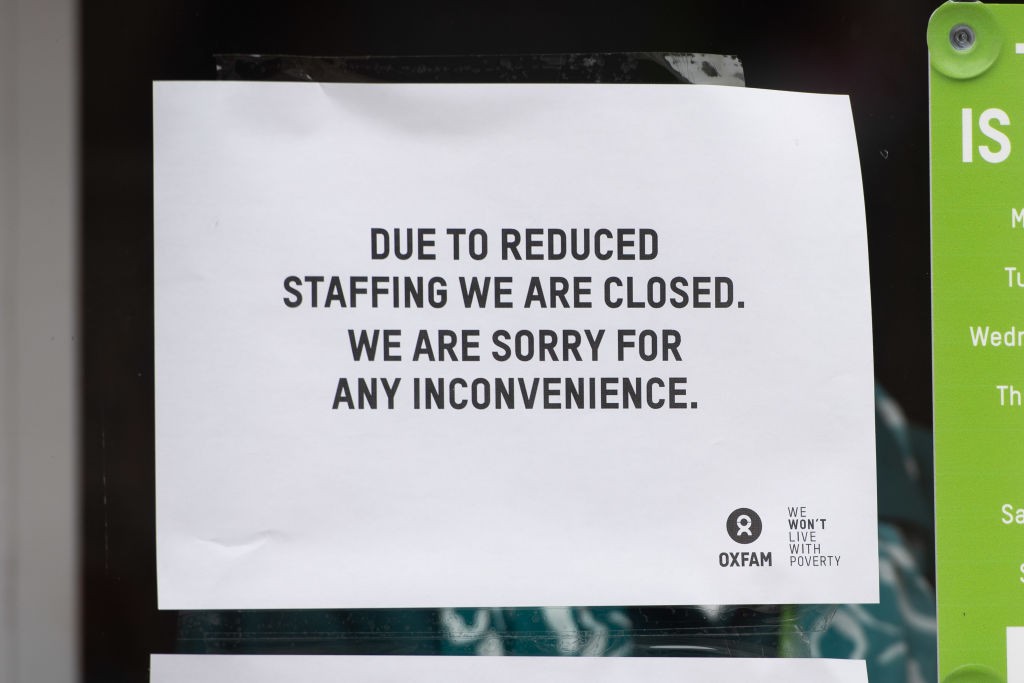 An Oxfam store closed because of the coronavirus pandemic (Photograph: Polly Thomas/Getty Images)