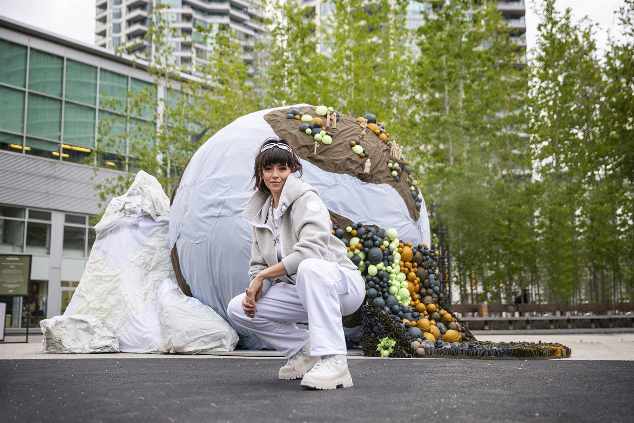 canada goose creates upcycled art installation 2911