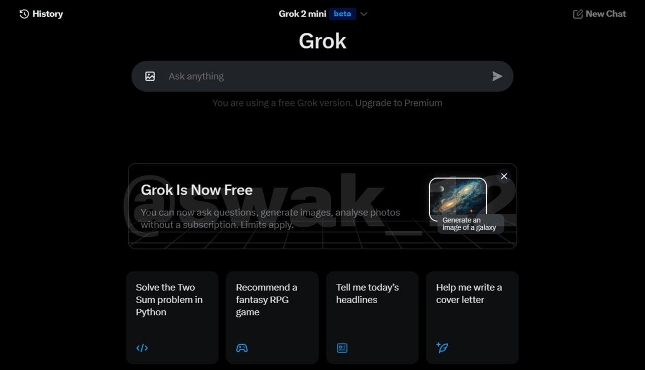 X to rival ChatGPT by testing a free version of its AI chatbot