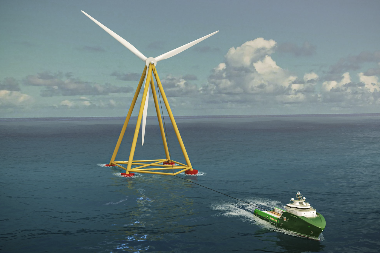 US startup eyes lower floating offshore wind costs with pyramid