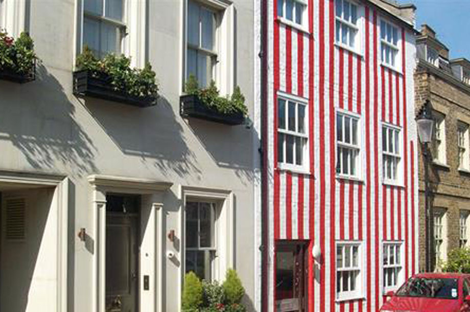 Incredible story of £15m red and white striped home in Kensington