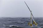 Self-aligning floater with integrated tower follows shipbuilding principles
