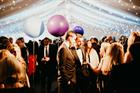 The charity ball with a projection-mapped 'Wheel of Fortune'