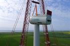 Close up - Siemens' SWT-6.0 120 offshore turbine