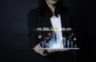 A business professional showcases future growth trends through innovative data visualization tools providing insights for strategic planning and decision-making in year 2025.