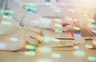 Stock art of a data driven set of hands