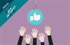 PRWeek Gen Zeitgeist wordmark on clip art of hands reaching toward a thumbs up icon