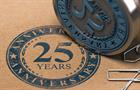 Stamp reading 25 years