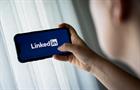 Image of the LinkedIn logo on a smartphone