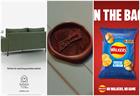 From left: ads from Habitat, Budweiser and Walkers