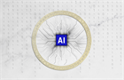 AI icon surrounded by code