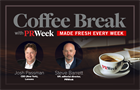 PRWeek Coffee Break art with headshot of Josh Passman, CEO, Lansons, New York