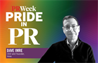 Pride in PR logo with headshot of Dave Imre