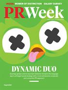 PRWeek March/April 2025 cover featuring Duo the Owl