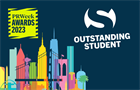 PRWeek Awards 2023 logo with Outstanding Student wordmark