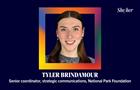 Headshot of Tyler Brindamour with pronouns she-her