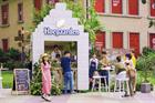 Hoegaarden beer testing booth in Shanghai which was earlier a Covid testing centre. 
