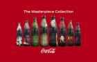 Coke bottles with works of art on them