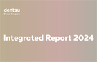 Image of the cover of Dentsu's Integrated Report 2024