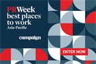 Logo of PRWeek Best Places to Work Asia-Pacific 