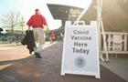 Sign for covid vaccination clinic