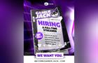 Jack in the Box ad titled "Gamer Jack" advertising for full-time Twitch streaming position