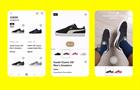 Three screenshots of Snapchat's dedicated shopping space called 'Dress Up'