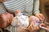 Baby receiving vaccination