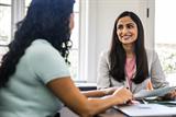 Two women in a meeting