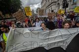 Junior doctors protesting in Whitehall over pay this summer