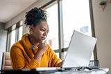 Woman using a laptop