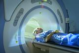 Patient entering an MRI scanner