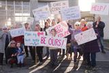 People from Lostwithiel taking part in the video