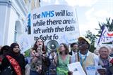 Jubilee Street practice manager Virginia Patania addresses protesters (Photo: Wilde Fry)