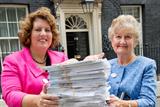 Petition: Dr Maureen Baker (left) and Patricia Wilkie (Photo: RCGP/Grange Photography)