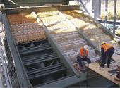 A Martin grate being installed 