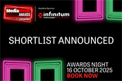 The 2025 Media Week Awards ceremony will be held on 16 October.
