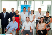 l-r Rajamannar, Mastercard; Mitchell, McDonald's; Hatherall, Johnson&Johnson; Rudaizky, EY; Salzman, HP; Harris, ExchangeLab; Roman, Lenovo; Fay, Guinness World Records. Seated l-r Dobson, ExchangeLab; Barrick, Campaign; Wakely, Mars Petcare 