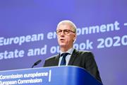EEA head Hans Bruyninckx presents the findings of the 'State of the Environment' report. Image: EC - Audiovisual Service