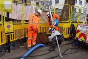 Thames Water staff removing a fatberg