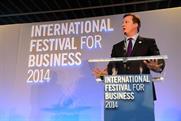 Cameron has backed the International Festival for Business 2014