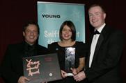 Young Spark: (left) Sherlock, Messenger and David Metcalfe,DMA chair