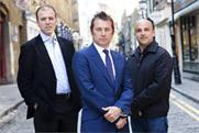 Nick Bampton (centre) with the partners in his new business Agostino DiFalco and Dan Salem