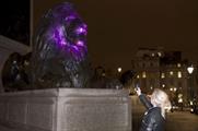 Trafalgar Square lions talk in Visit London campaign