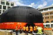 The hat is inflated at Paternoster Square