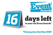 Only 16 days left to enter the Event Awards
