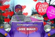 Funkypigeon.com: a simple message dressed up in an irritating, but possibly appropriate way