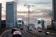 Ocean Outdoor: the Two Towers East roadside displays near Canary Wharf