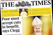The Times: cover offers Pope souvenir