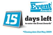 Only 15 days left to enter the Event Awards